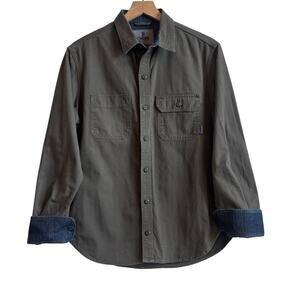 Chrome Industries Button Up Shirt Sz S Gray Workwear Minimalist Normcore Street